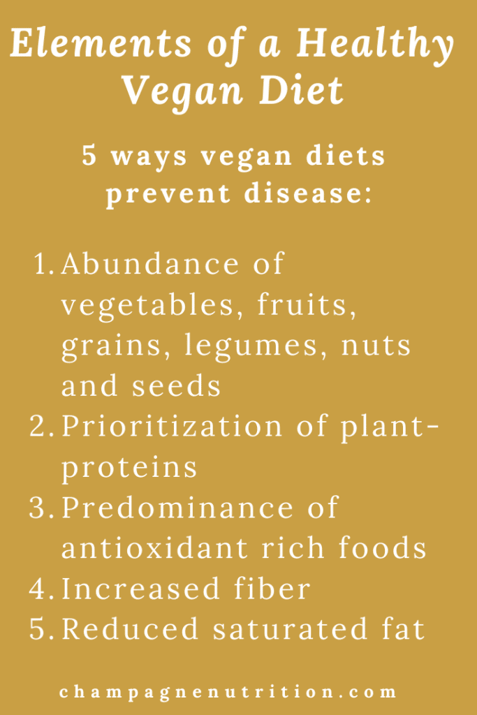How a vegetarian or vegan diet can help to promote health and prevent chronic disease