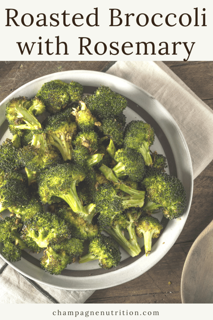A beautiful bowl of roasted broccoli