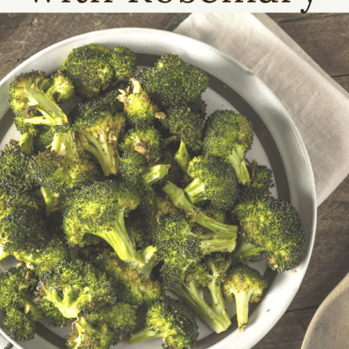 A beautiful bowl of roasted broccoli