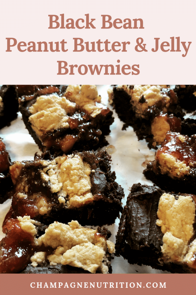 Black Bean Peanut Butter and Jelly Brownies Recipe