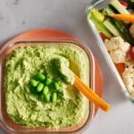 Edamame Hummus | snack healthier with a protein-rich, high fiber dip